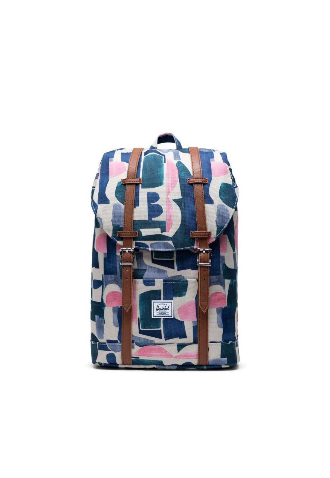 Mochila Retreat M Abst Blk Herschel-0