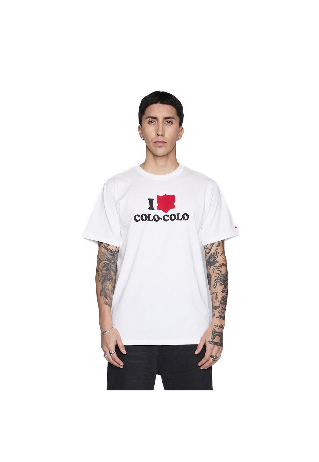 Polera Colo Colo Urbano Hombre I Love Colo Colo Blanco-0