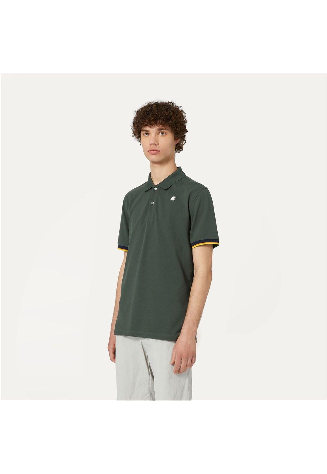 Polera K-Way Men Vincent Green Blackish-2