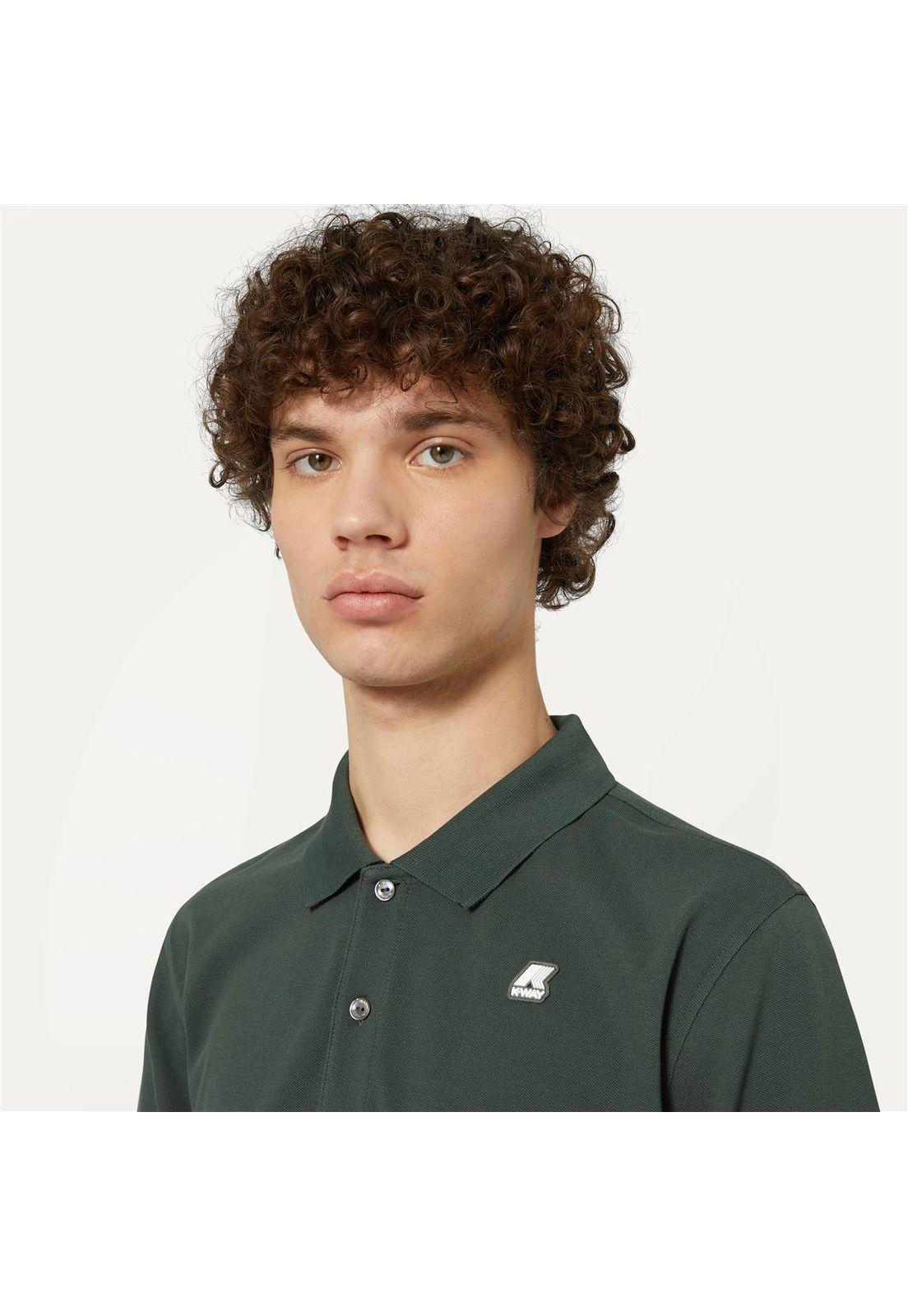 Polera K-Way Men Vincent Green Blackish-3