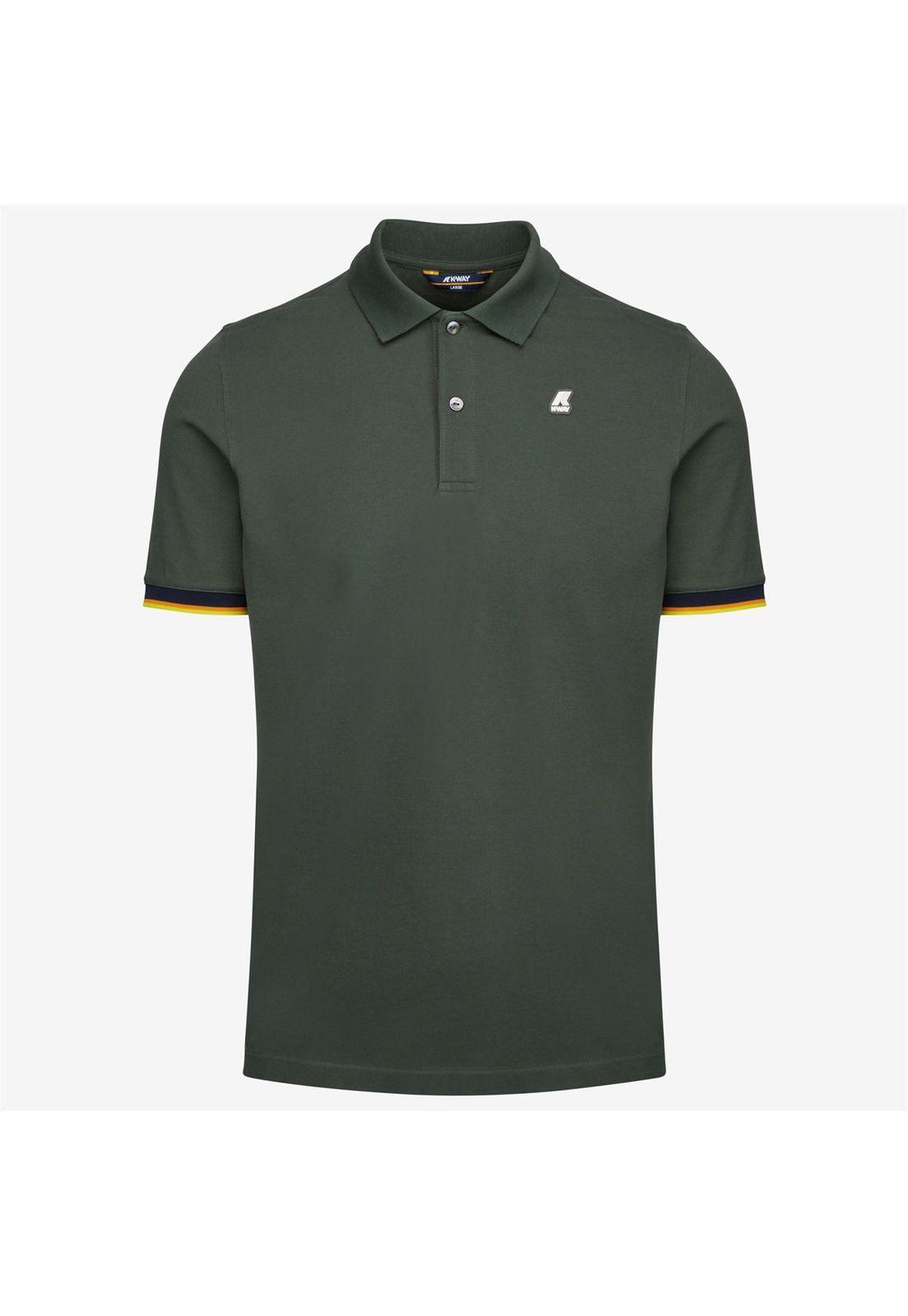 Polera K-Way Men Vincent Green Blackish-4