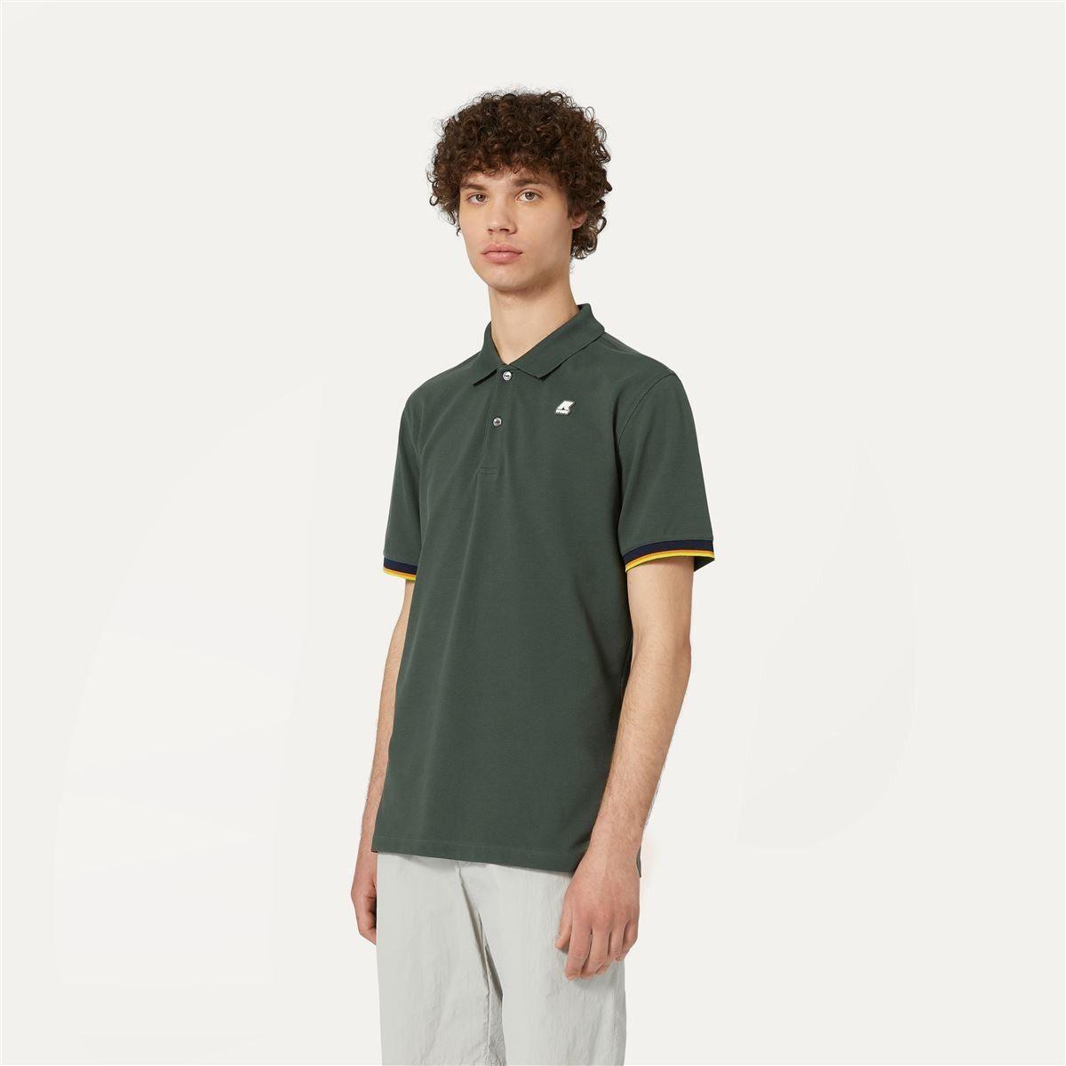 Polera K-Way Men Vincent Green Blackish-2
