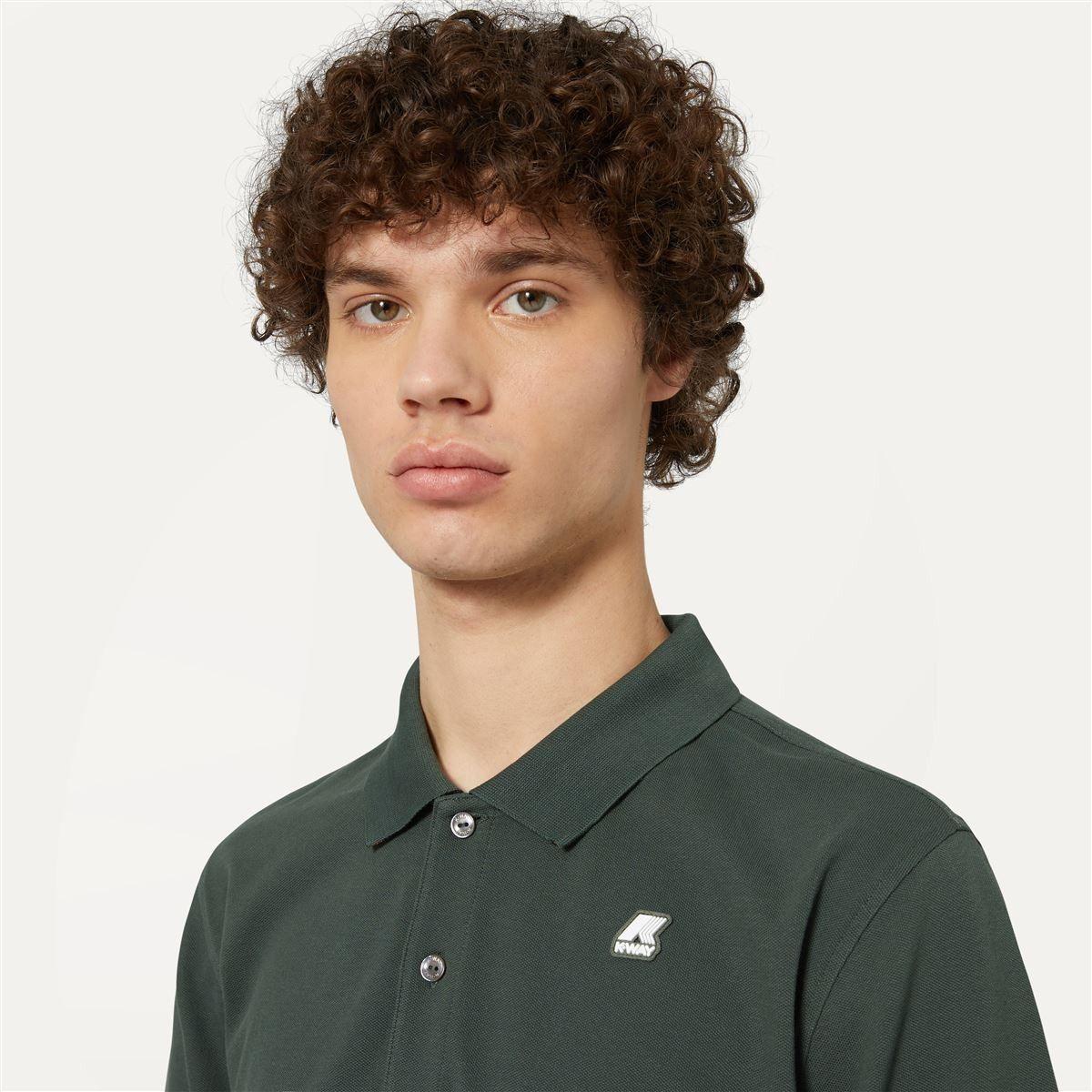 Polera K-Way Men Vincent Green Blackish-4