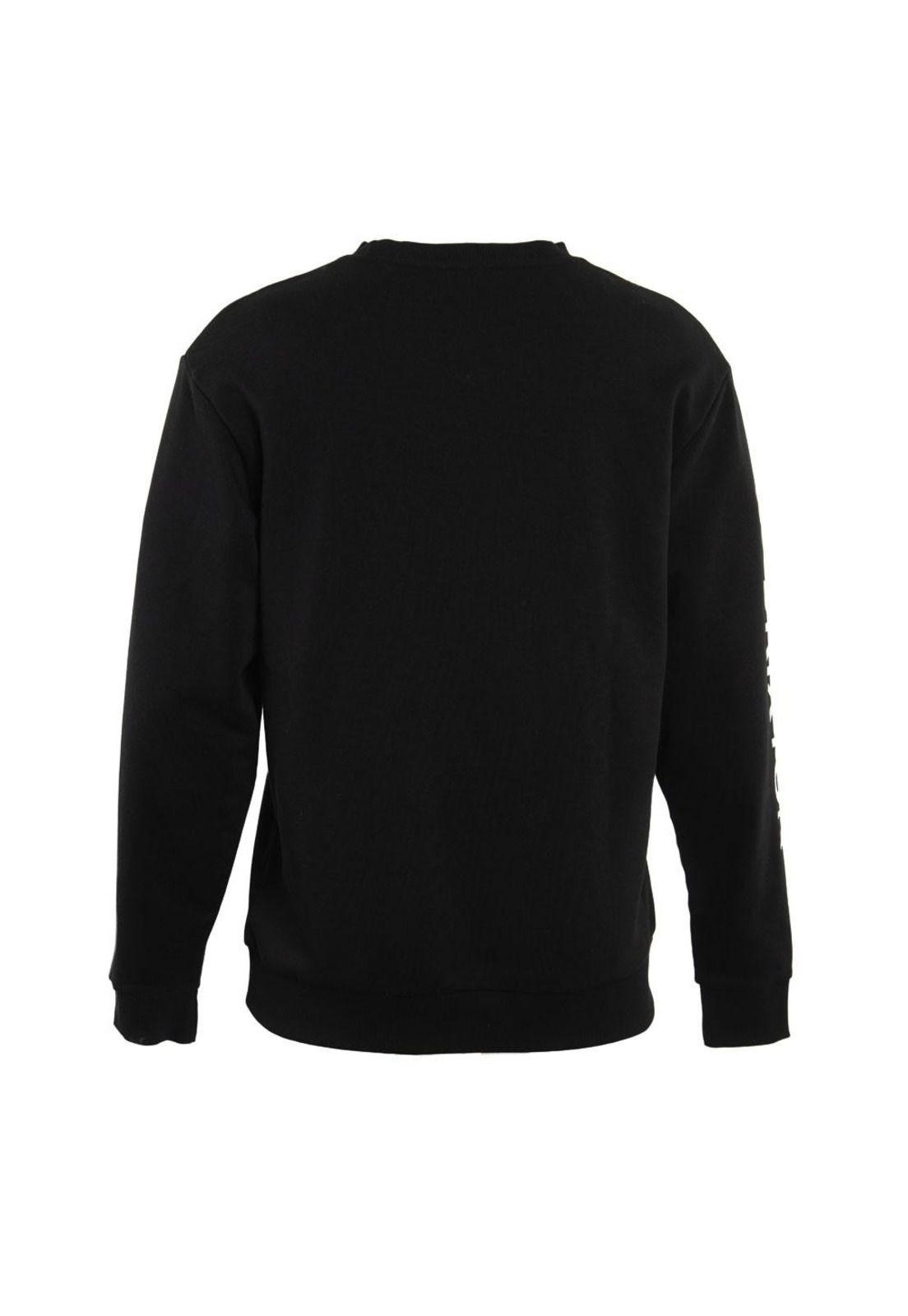 Poleron Men Crew Basic Black-3