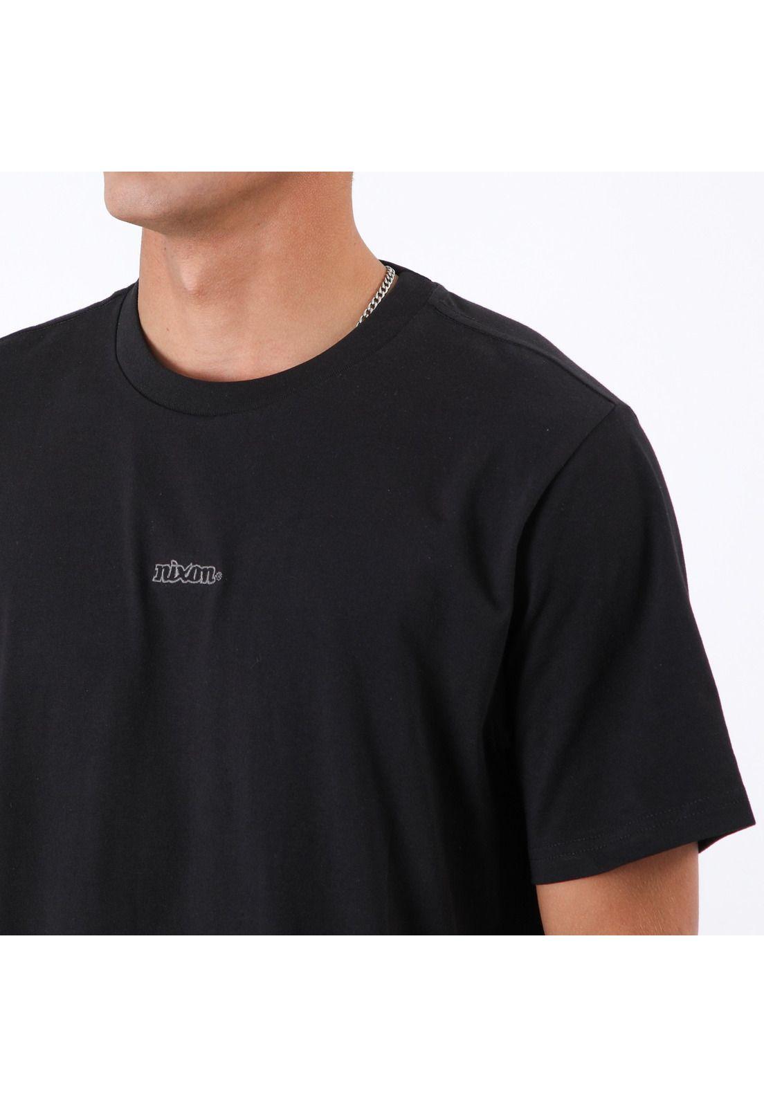 Polera Nixon Men Logo Letters Black-3