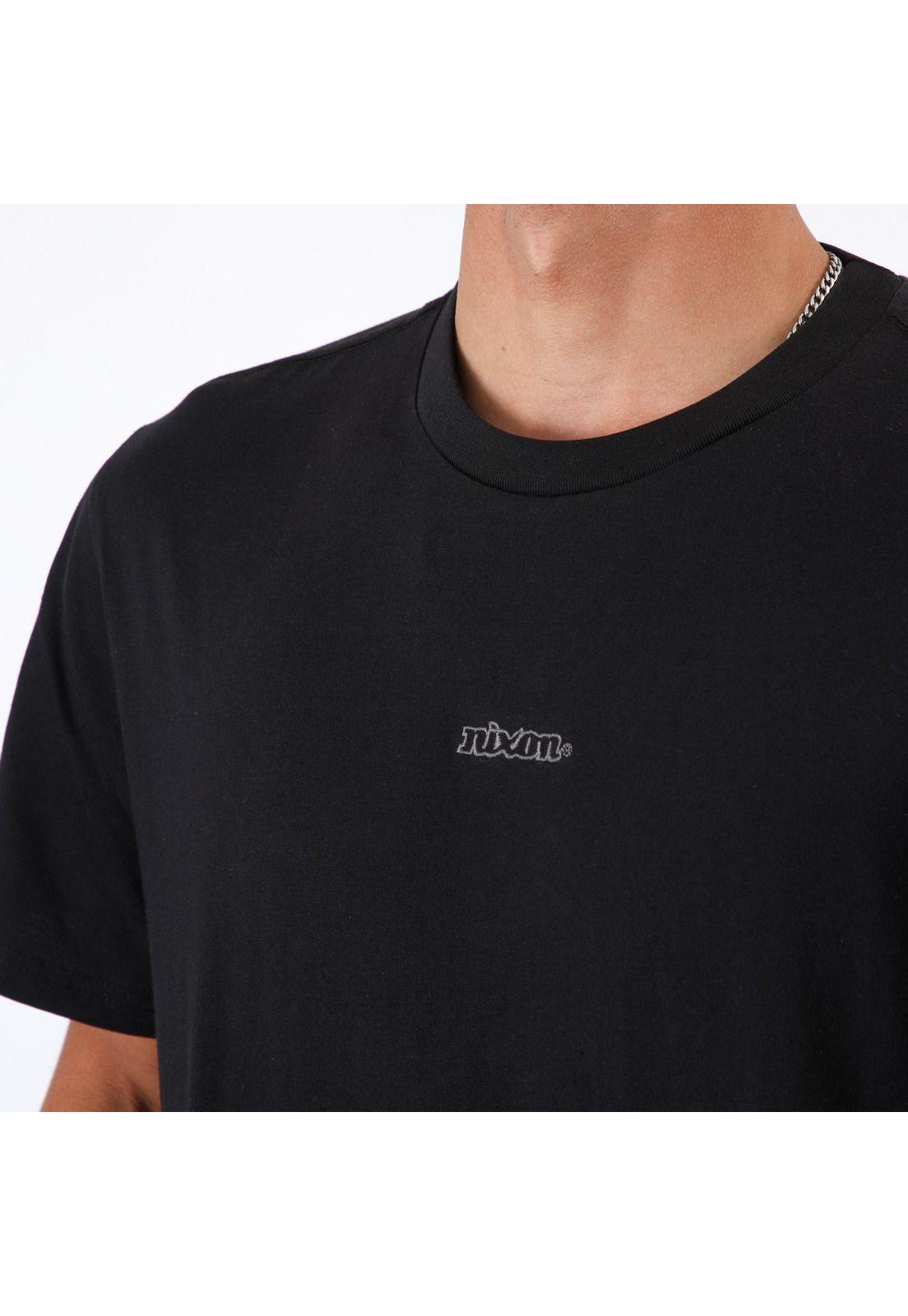 Polera Nixon Men Logo Letters Black-4