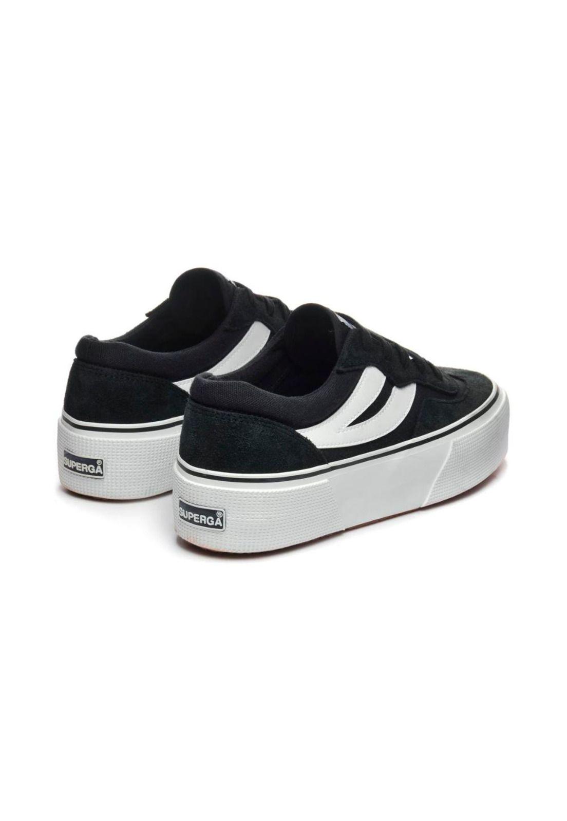 Zapatilla 3041 Revolley Colorbock Platform Black White-2