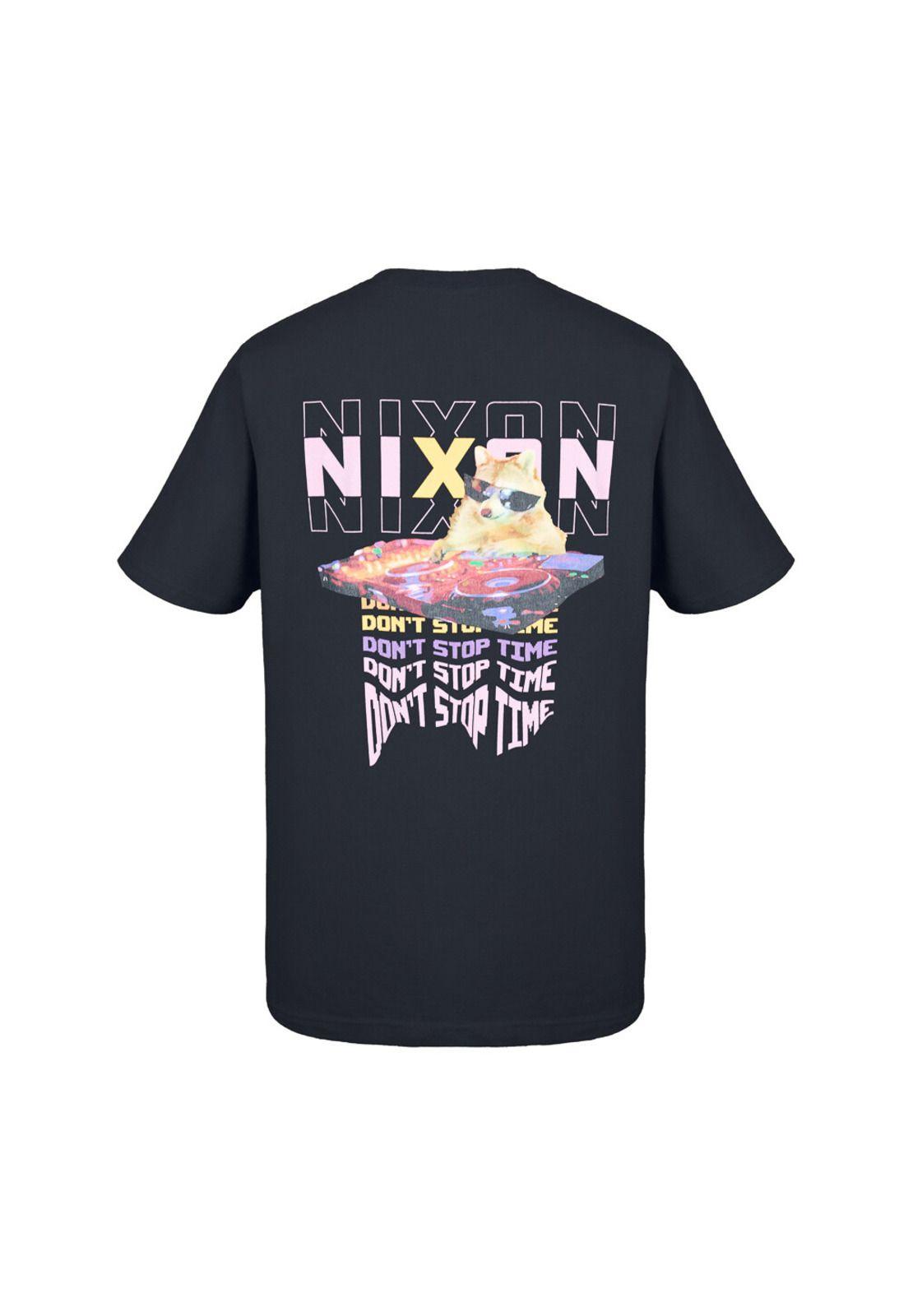 Polera Nixon Men Don't Stop Time Racoon Black-1