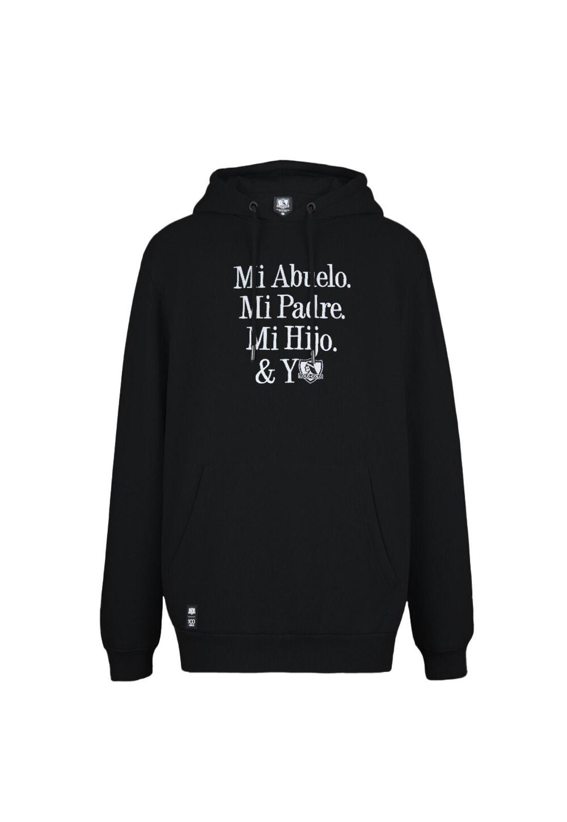 Polerón Colo Colo Urbano Hoodie "Mi Abuelo, Mi Padre y Yo" Negro-0