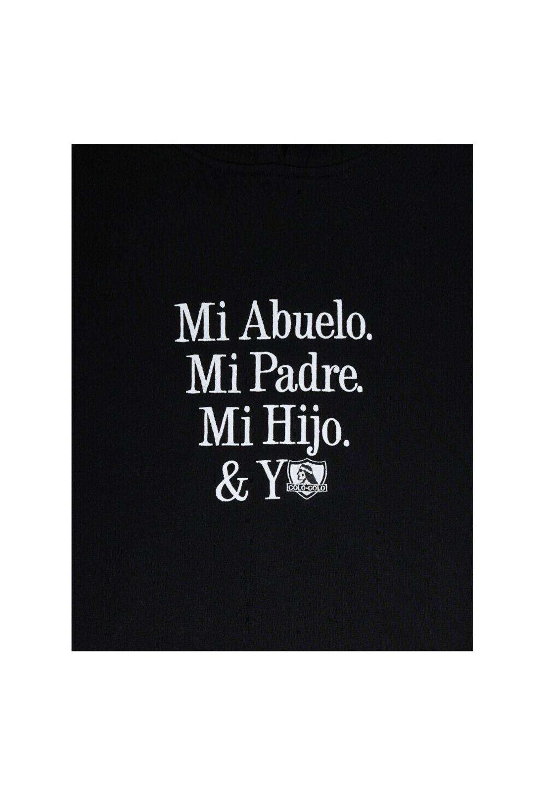 Polerón Colo Colo Urbano Hoodie "Mi Abuelo, Mi Padre y Yo" Negro-2