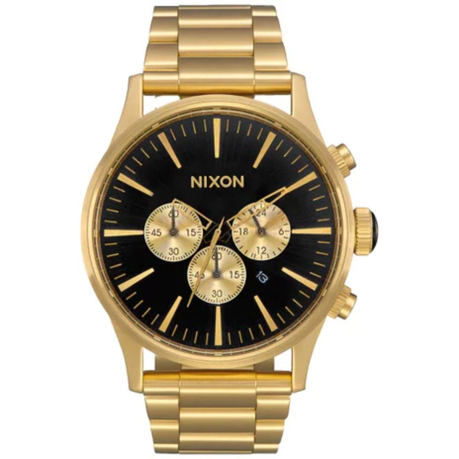 Reloj Nixon Sentry Chrono All Gold Black-0