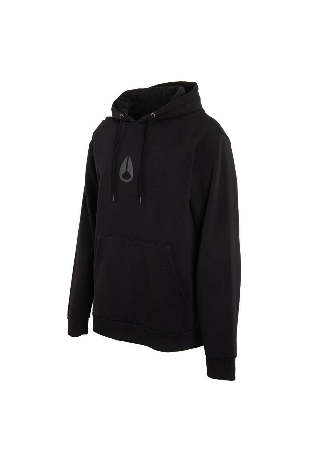 Poleron Men Hoodie Icon Black Grey-1