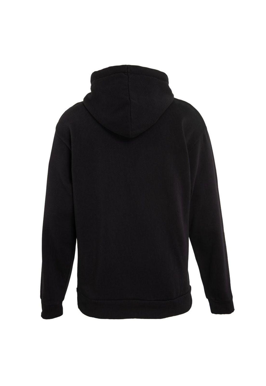 Poleron Men Hoodie Icon Black Grey-2