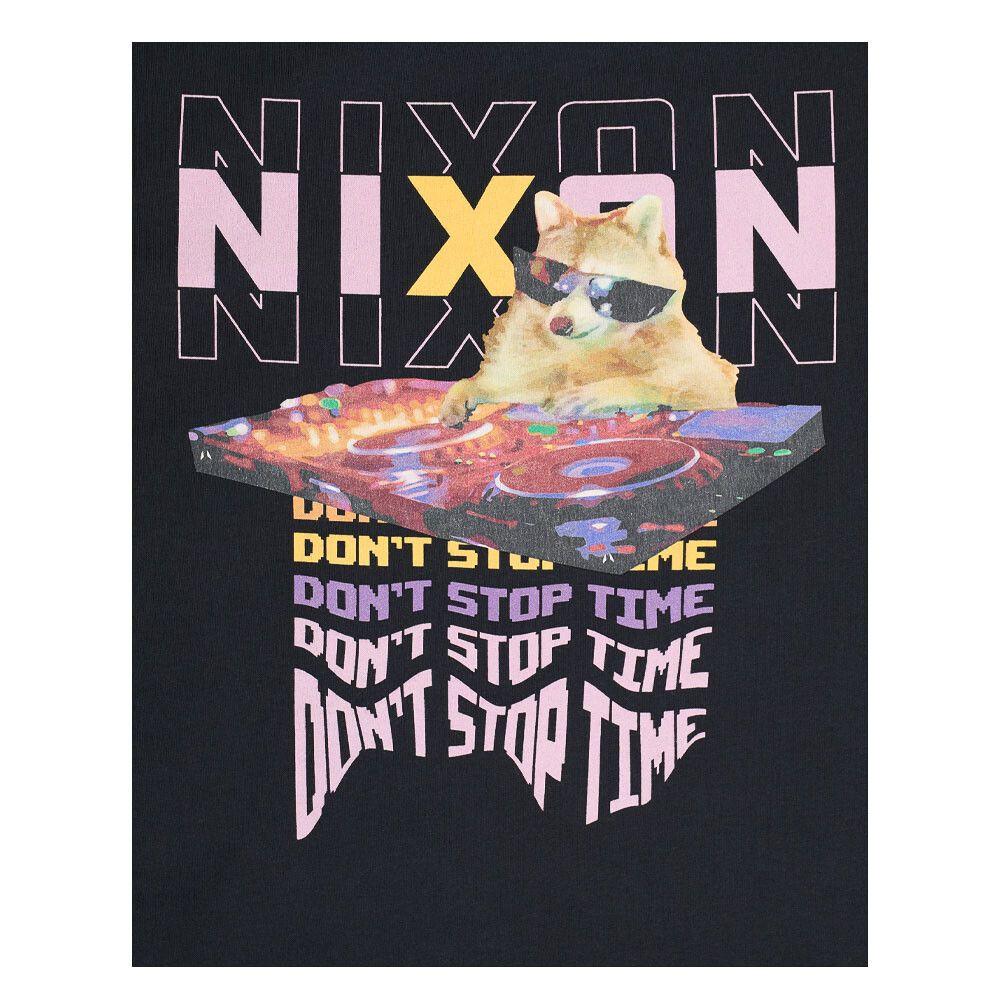 Polerón Nixon Men Hoodie Don't Stop Time Racoon Black-3