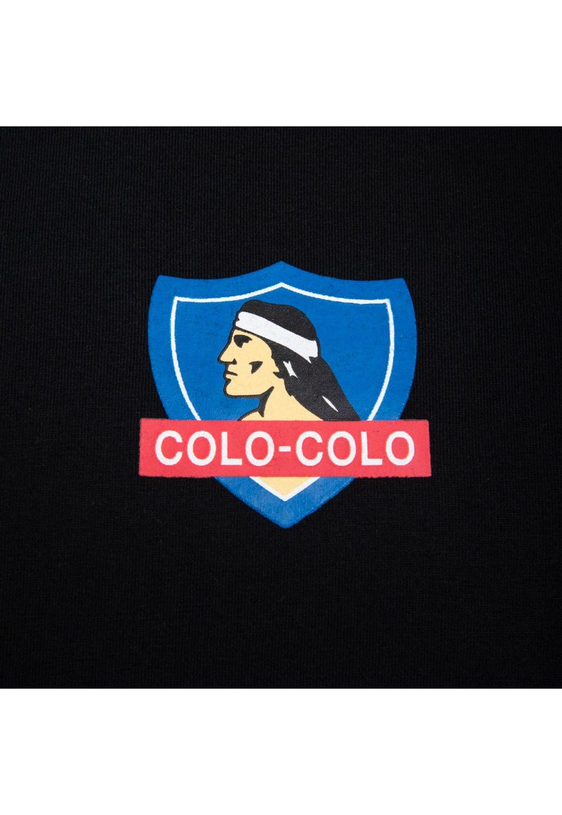 Polera Colo Colo Urbano Negro Print Mangas-3