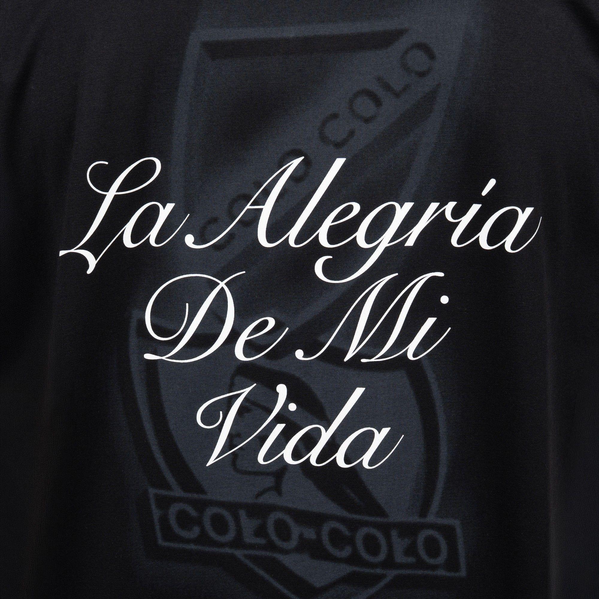 Polerón Colo-Colo Urbano Hoodie La Alegria De Mi Vida Negro-3