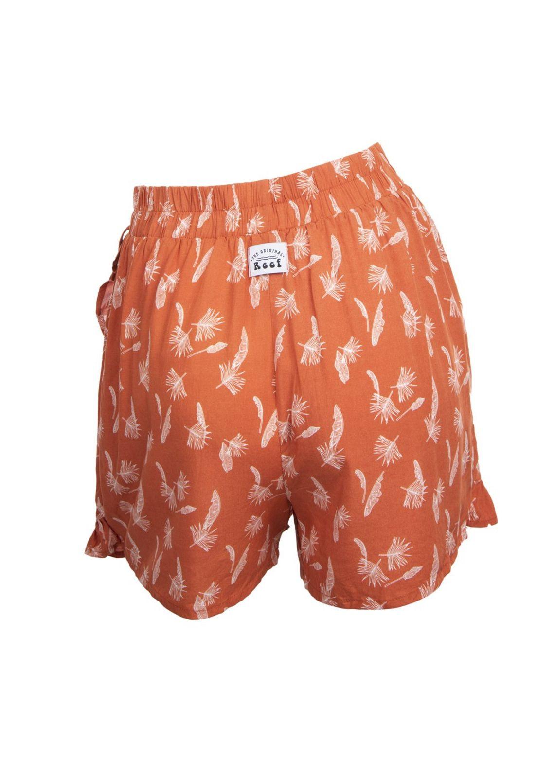 Skort Naranja diseño Plumas Reef-2