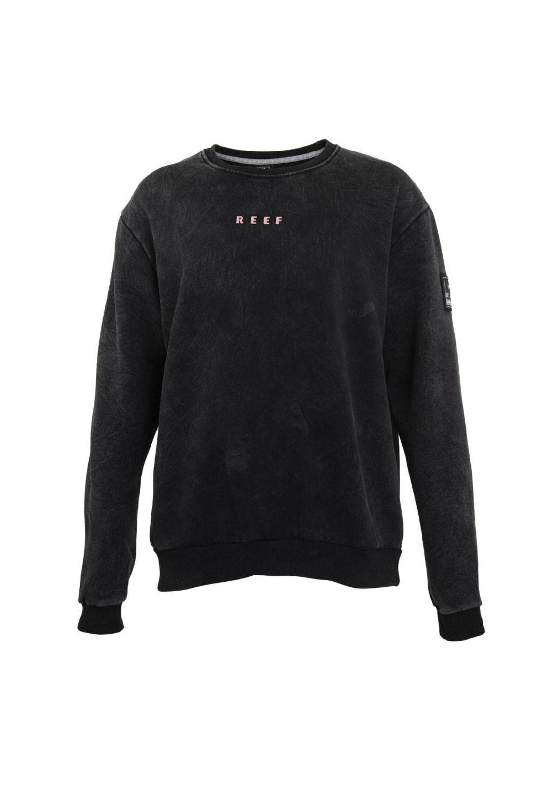 Poleron Men Crew Black Palms-0