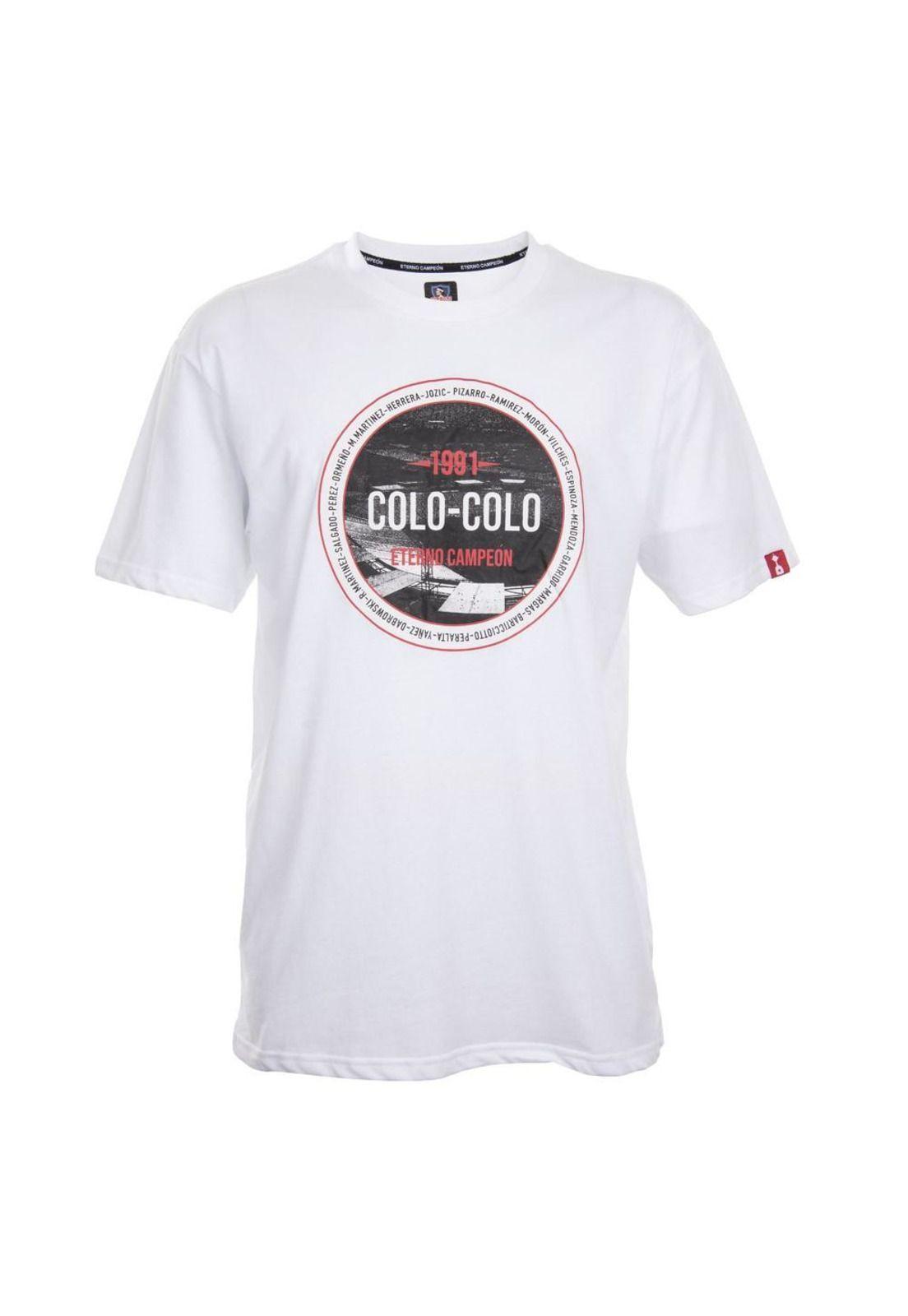 Polera Colo Colo Urbano " Eterno Campeón" Blanco-0