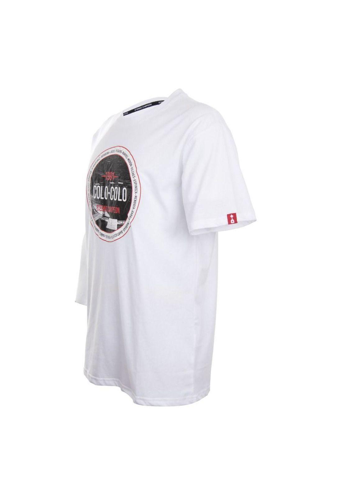 Polera Colo Colo Urbano " Eterno Campeón" Blanco-1