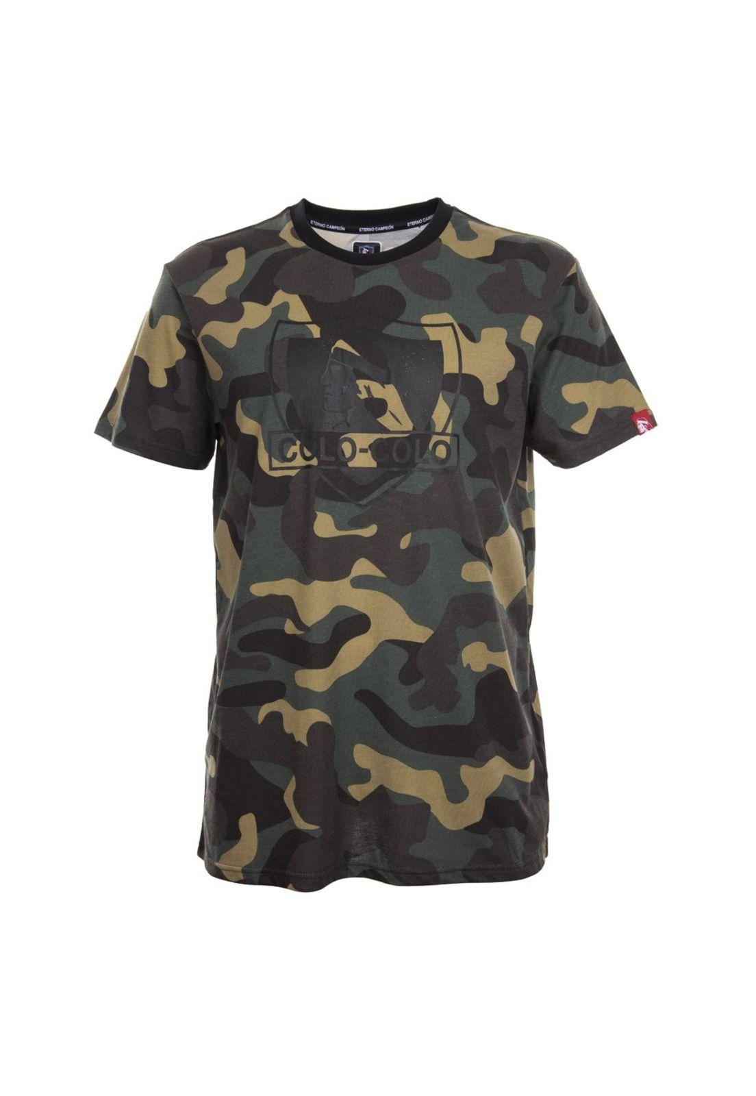 Polera Colo Colo Urbano Escudo Camo Green-0