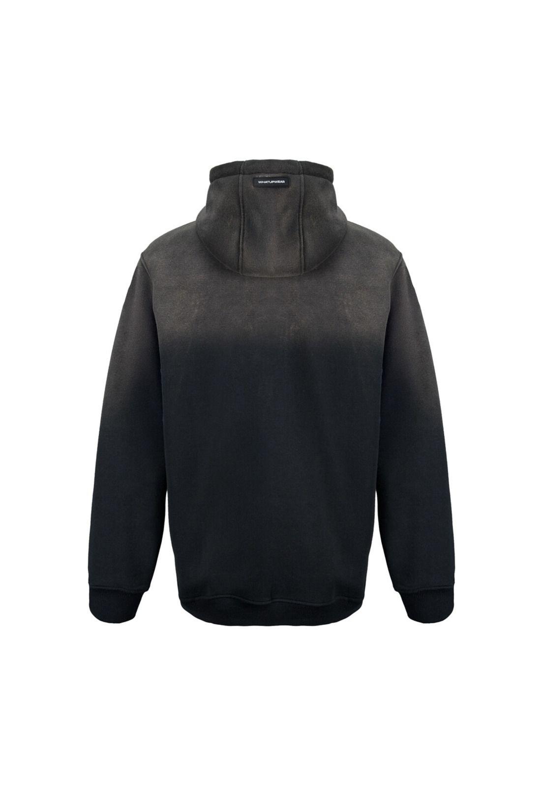 Polerón Whatup Hombre Hoodie Tiny Logo Grey White-1