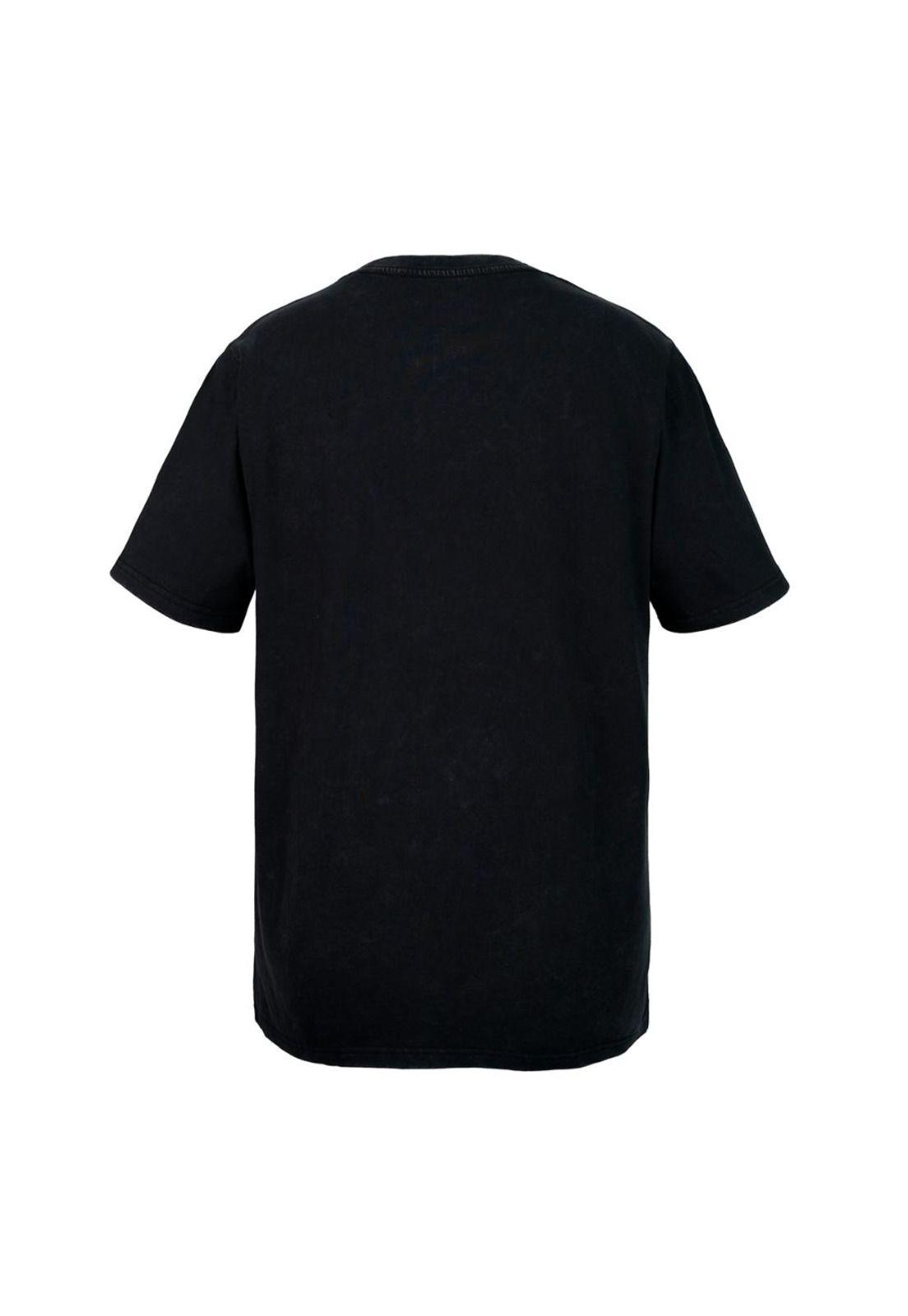 Polera Nixon Men Black Degrade Logo Front White Grey-1