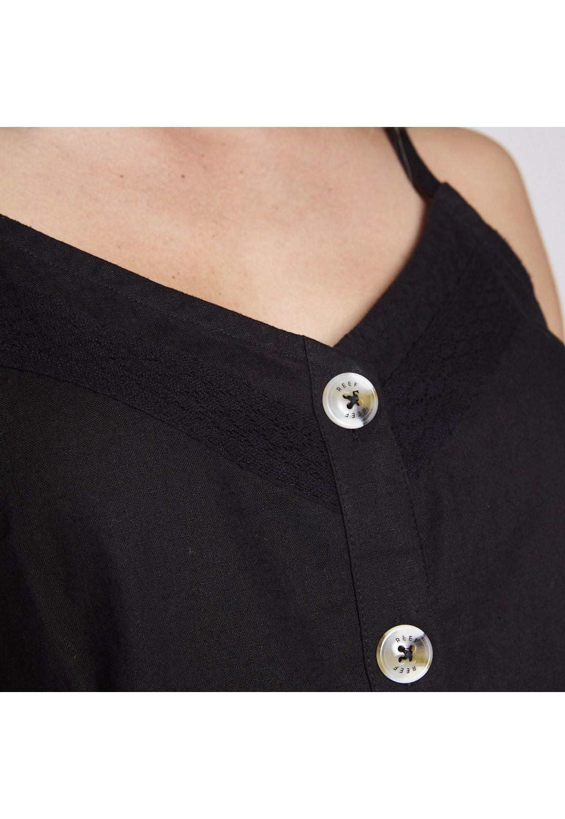 Blusa Pabilo Reef Women Black Buttons-3