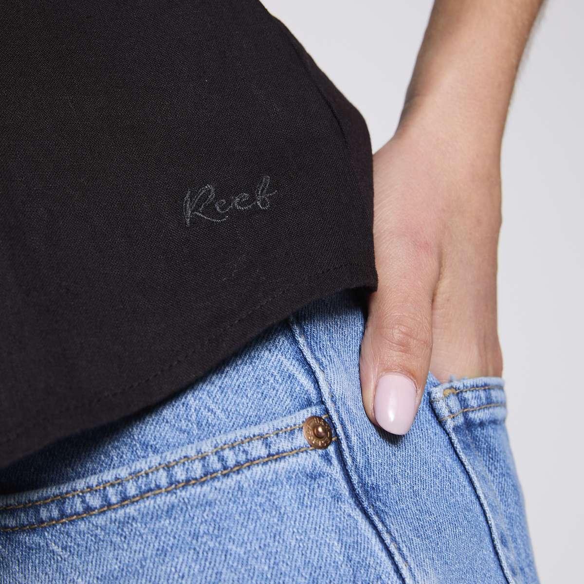 Blusa Pabilo Reef Women Black Buttons-4