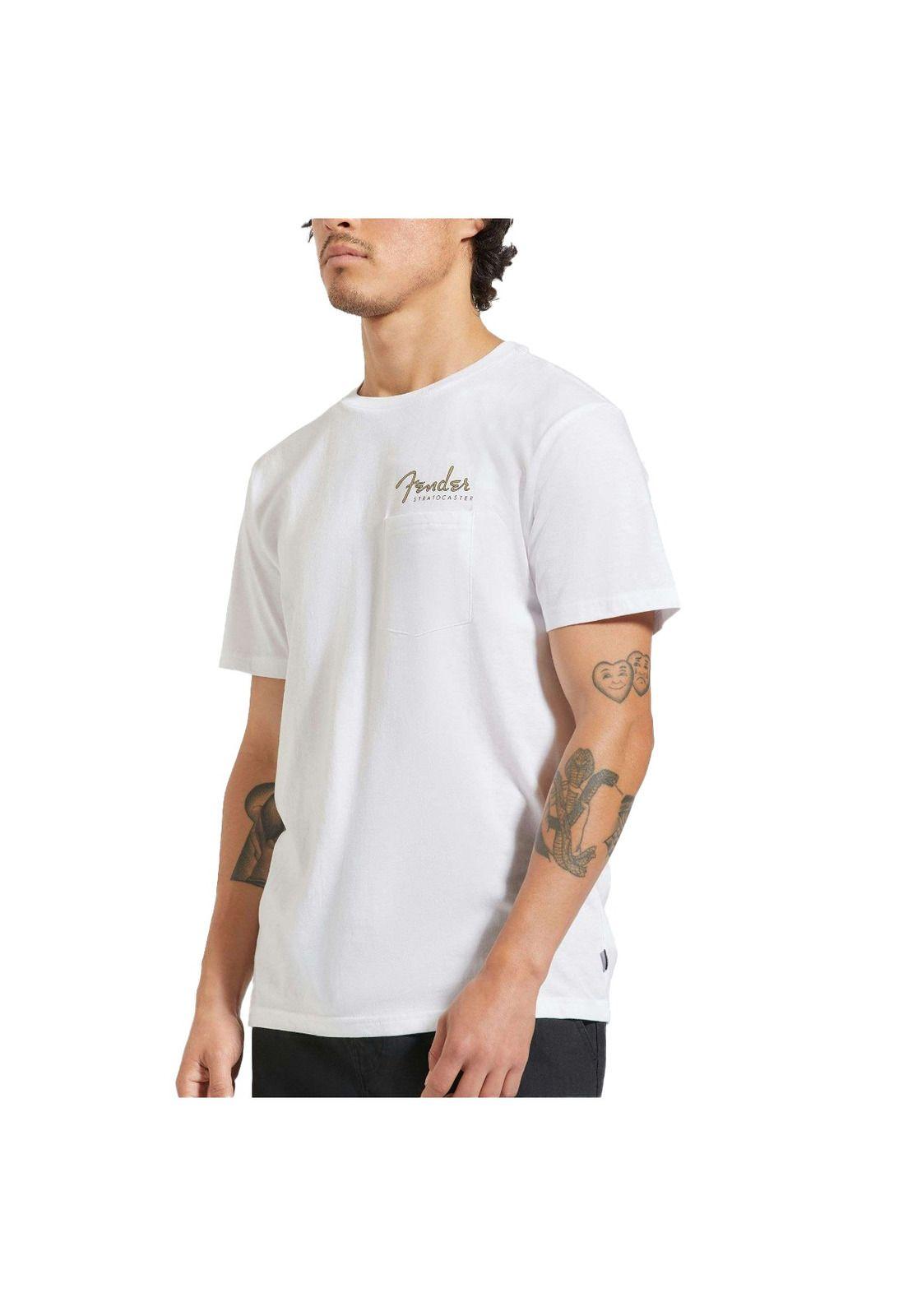 Polera Brixton Fender Volume White-2