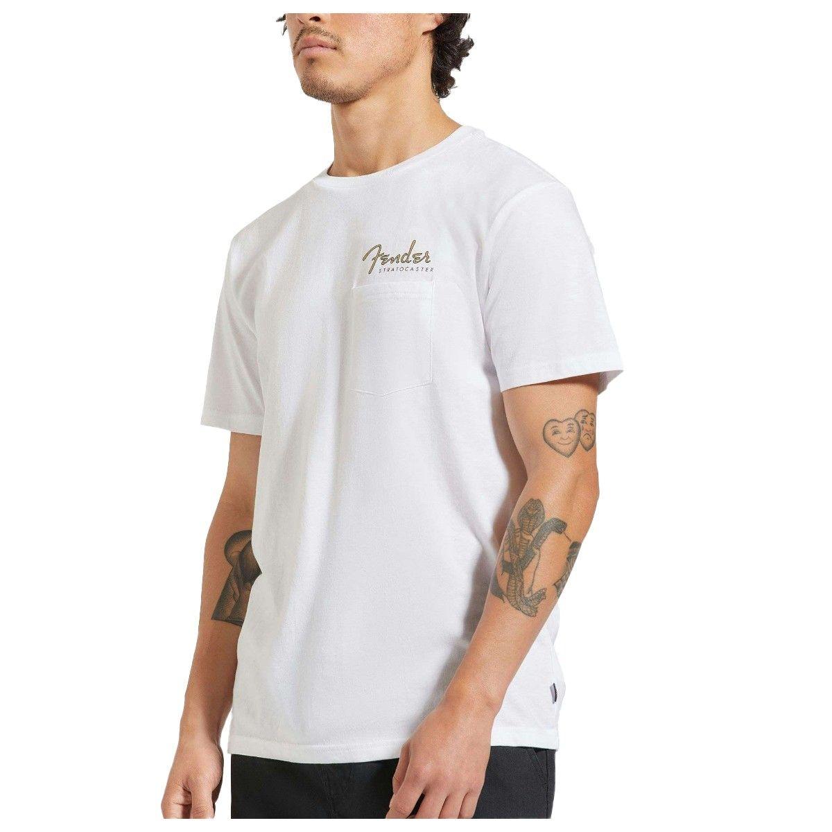 Polera Brixton Fender Volume White-2