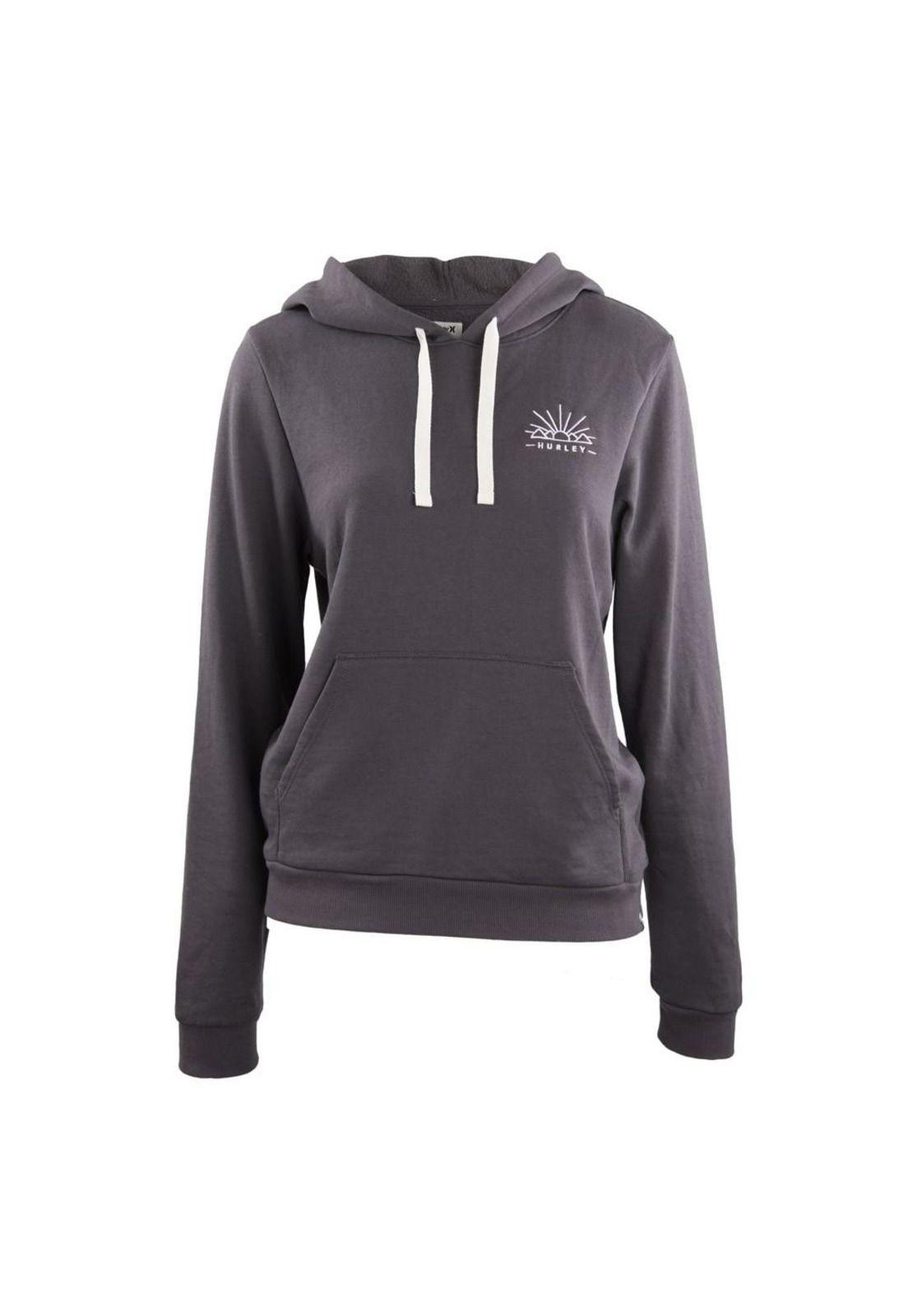 Poleron Pismo Perf Fleee Po Grey Hurley-0