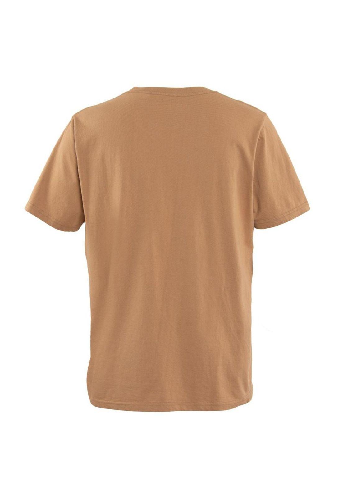 Polera Men Brown Logo Front Red-2