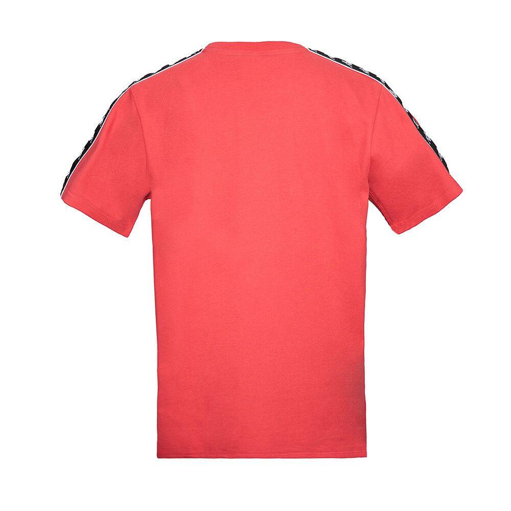 Polera Kappa Men Banda Logo Front Red White-1