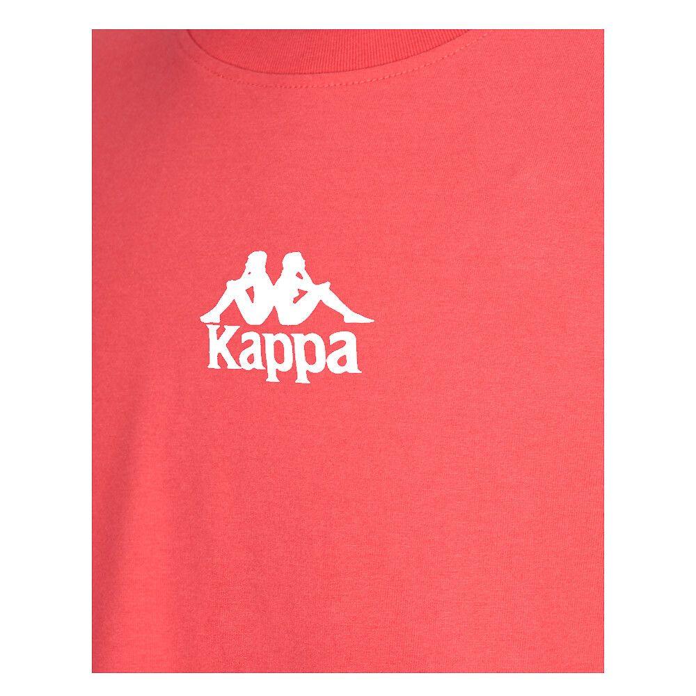 Polera Kappa Men Banda Logo Front Red White-3