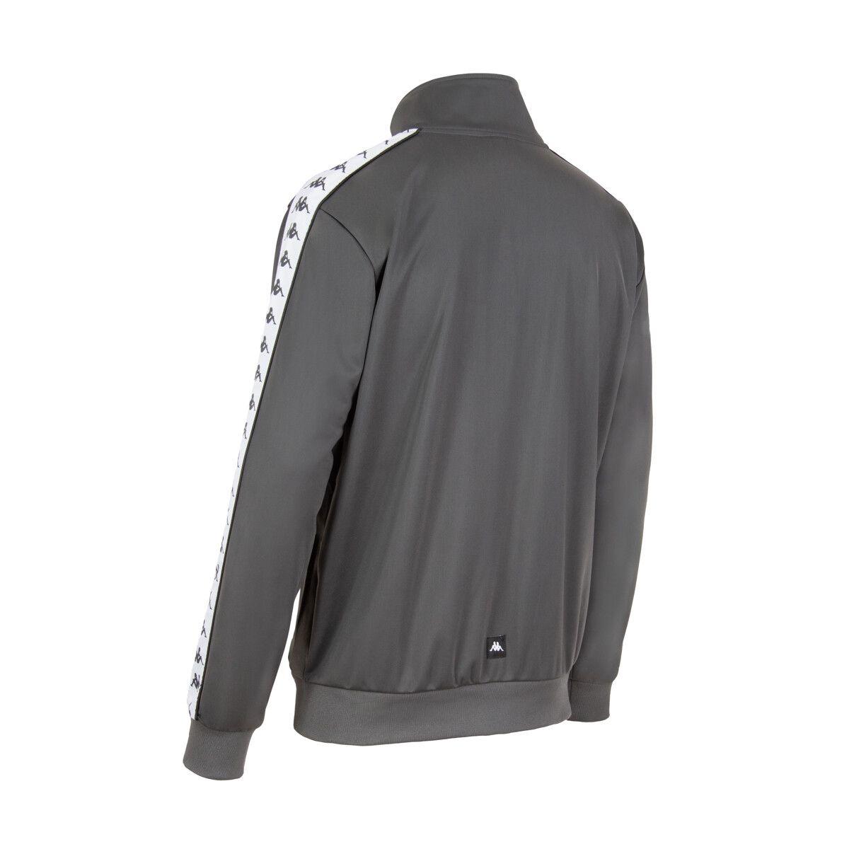 Chaqueta Full Zipper Men Gray White-3