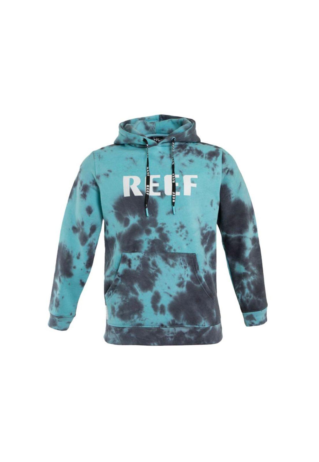 Poleron Kids Hoodie Tie Dye Aqua Black-0