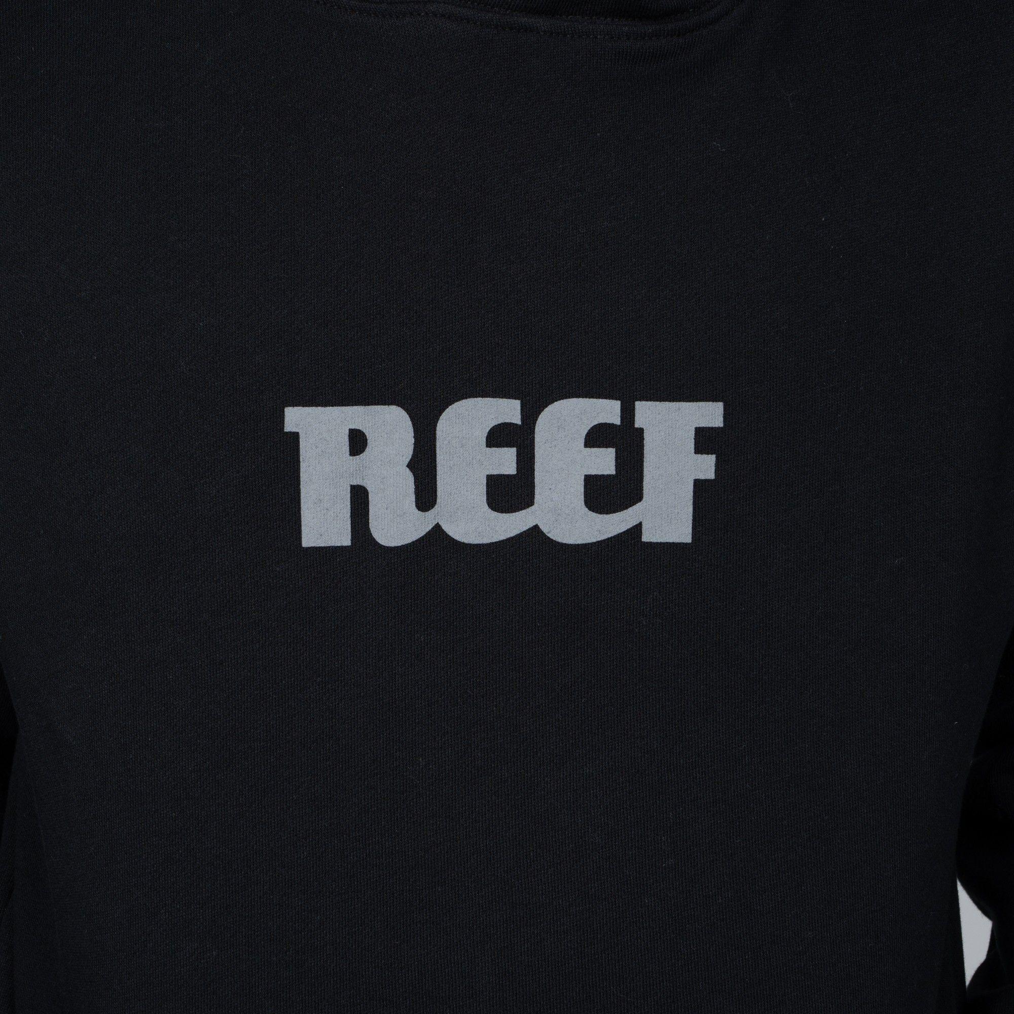 Polerón Hoodie Reef Men Black Logo  Grey-2