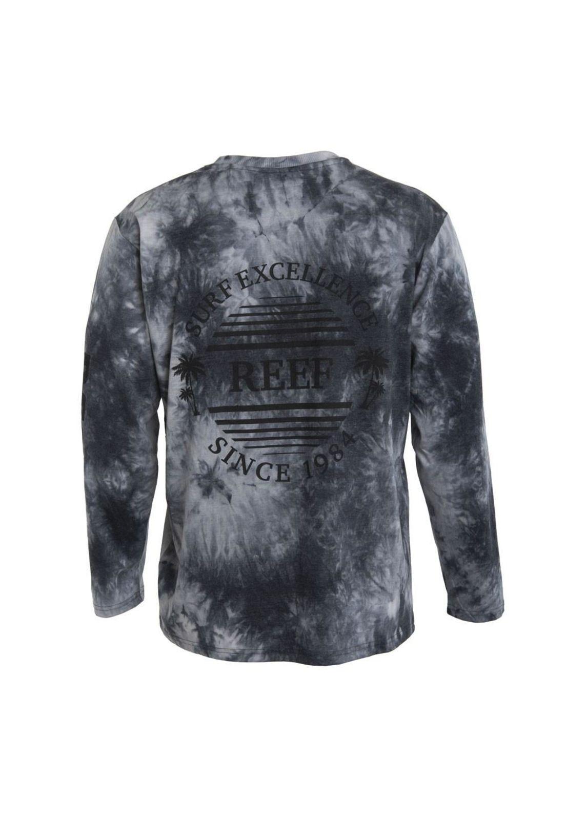 Polera Men Long Sleeve Tie Dye Grey Black-2