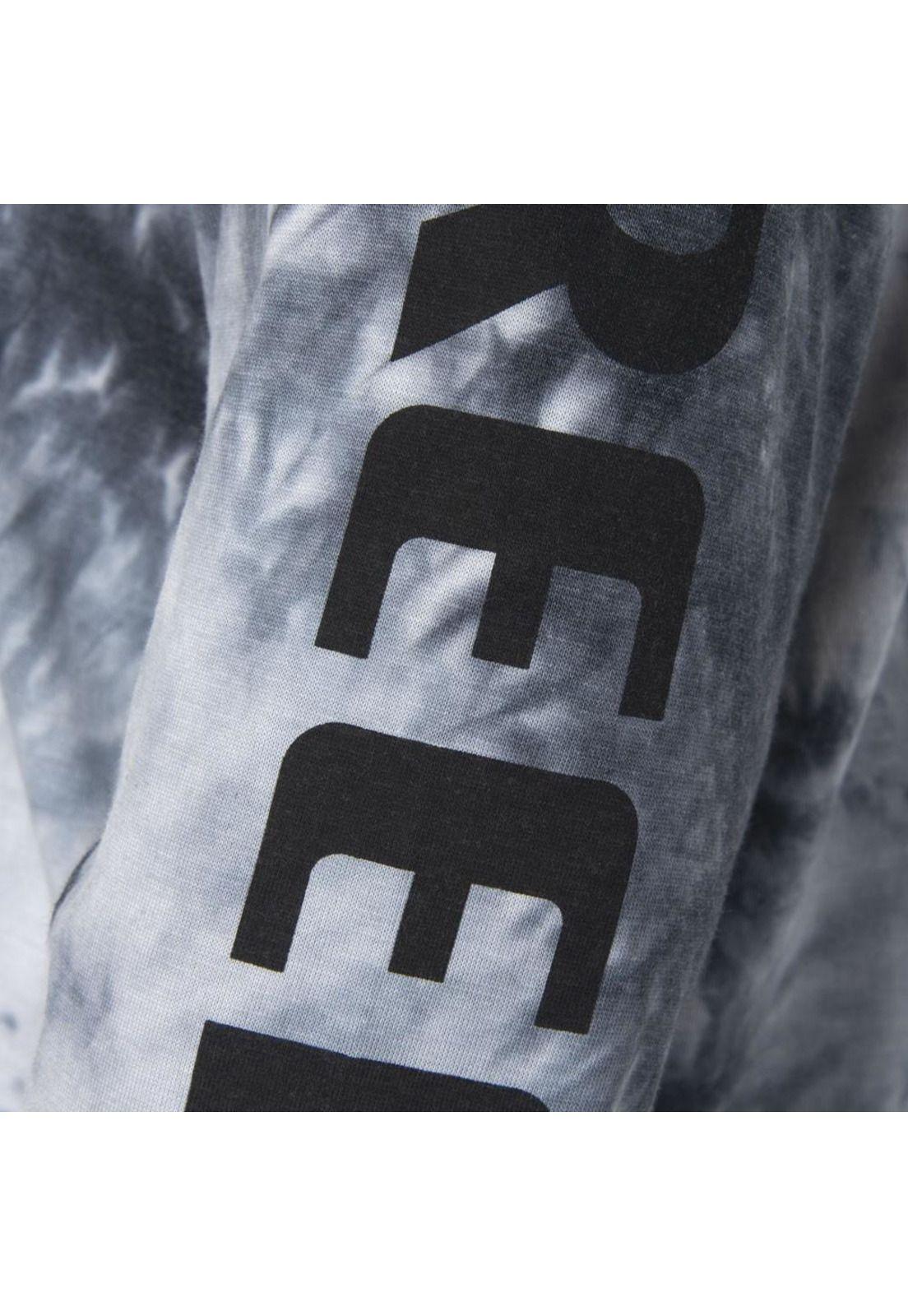 Polera Men Long Sleeve Tie Dye Grey Black-3