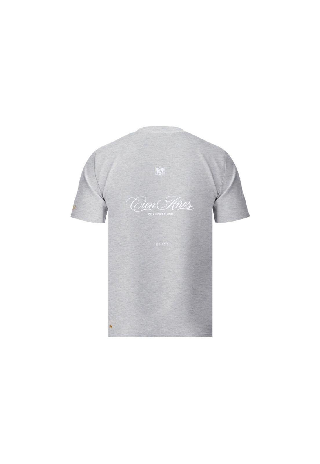 Polera Colo Colo Urbano Centenario Hombre Gris Amor Eterno-1