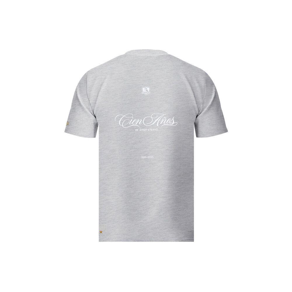 Polera Colo Colo Urbano Centenario Hombre Gris Amor Eterno-1