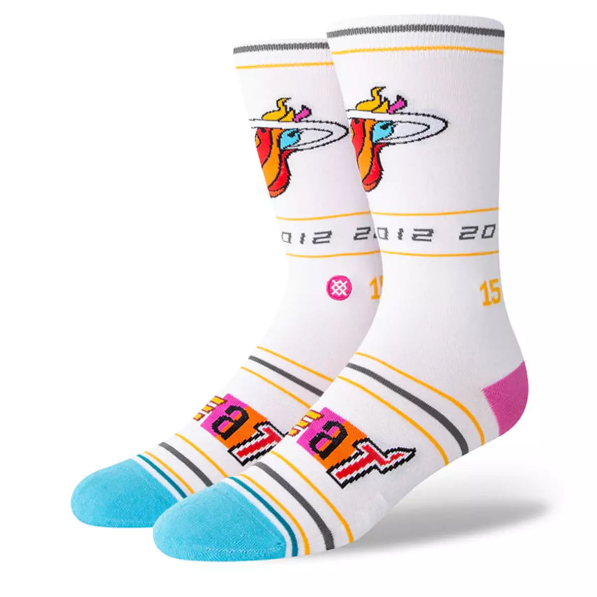 Stance Sock Men NBA Miami Heat City White 2023-0