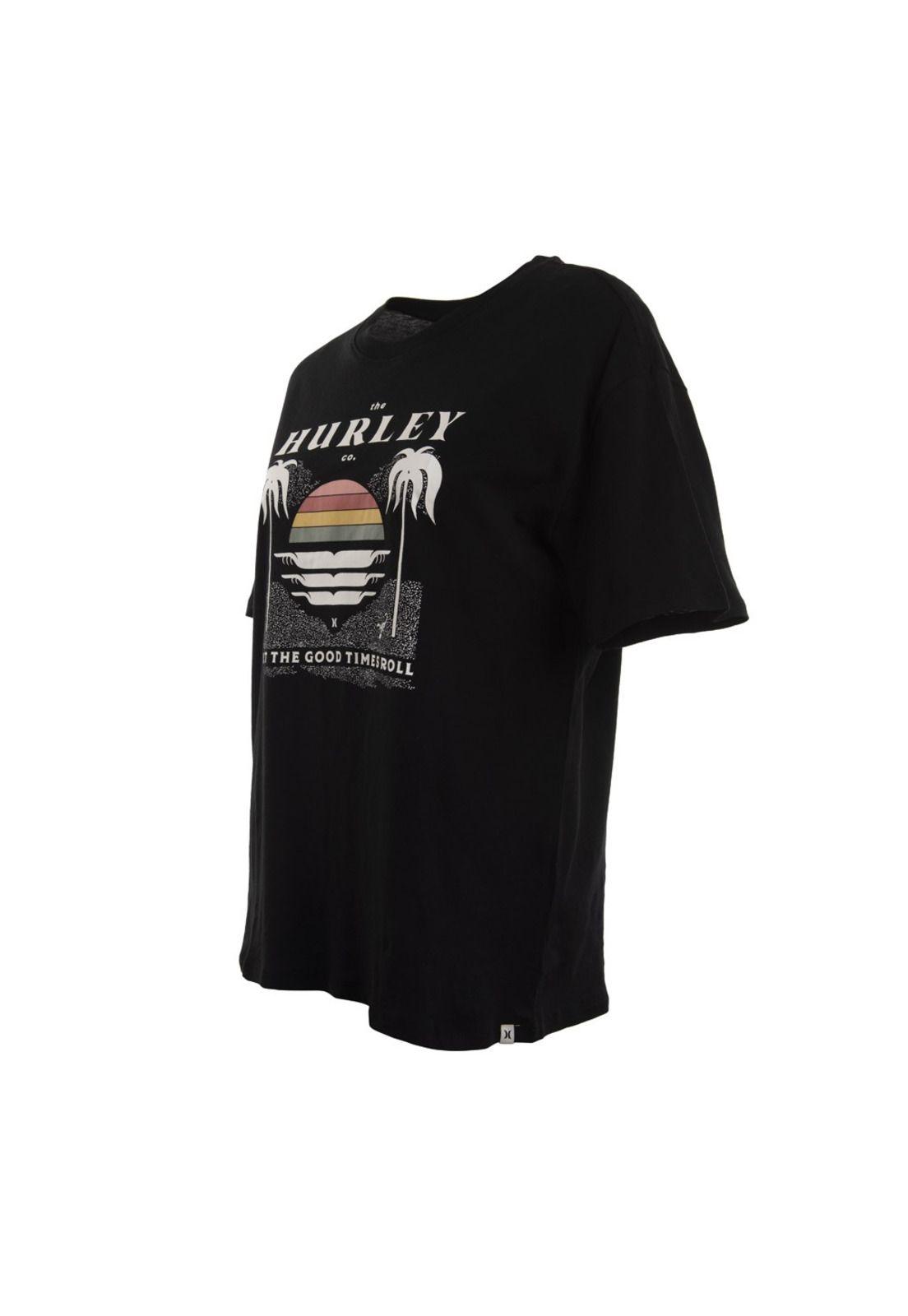 Polera Gooder Times Boyfriend Caviar Hurley Hurley