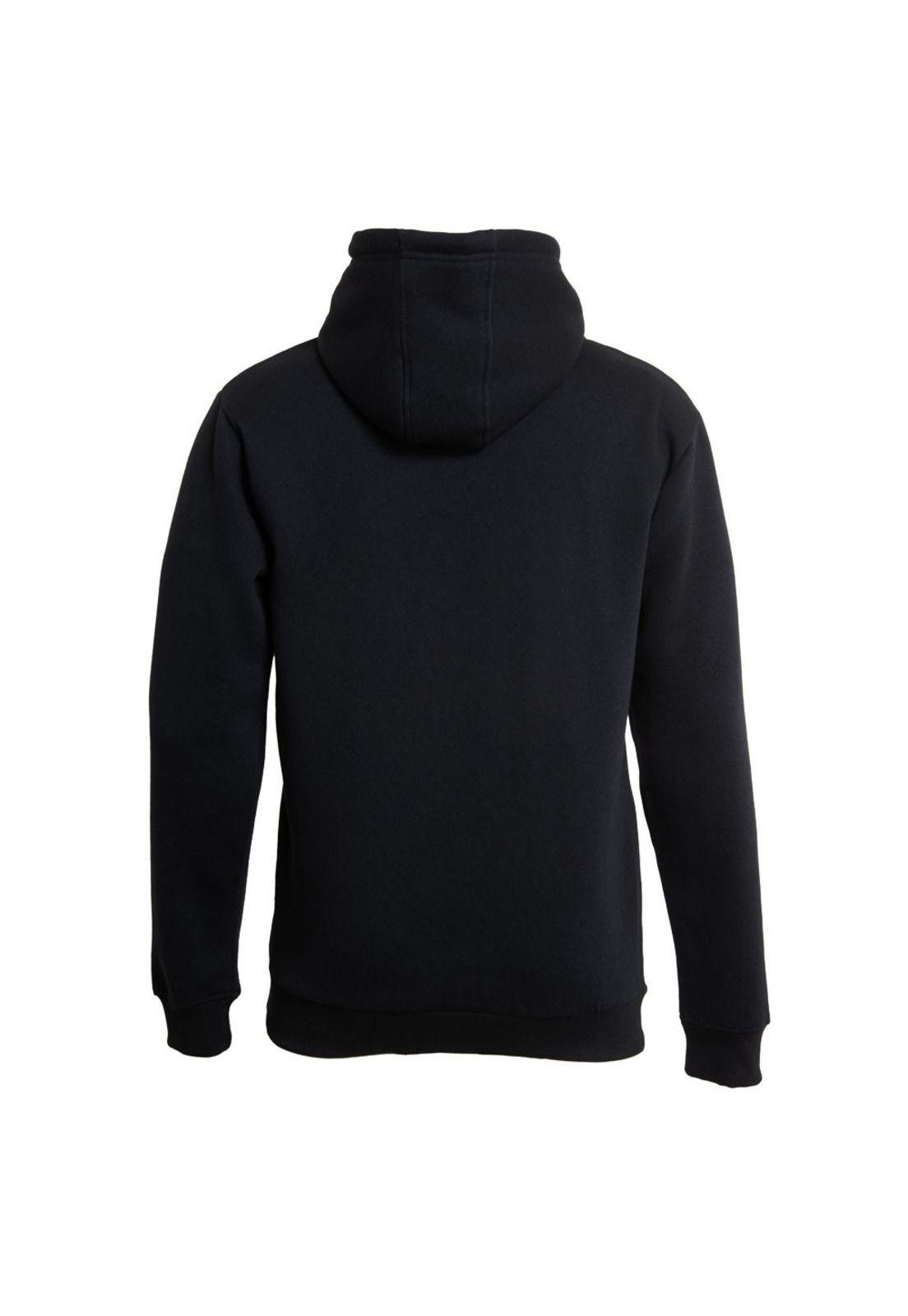 Poleron Colo Colo Urbano Hoodie Negro Cacique Gris-2