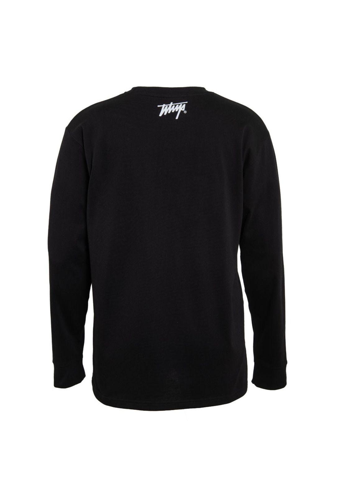Polera Manga larga  WHATUP Hombre  I2309 Negro-2
