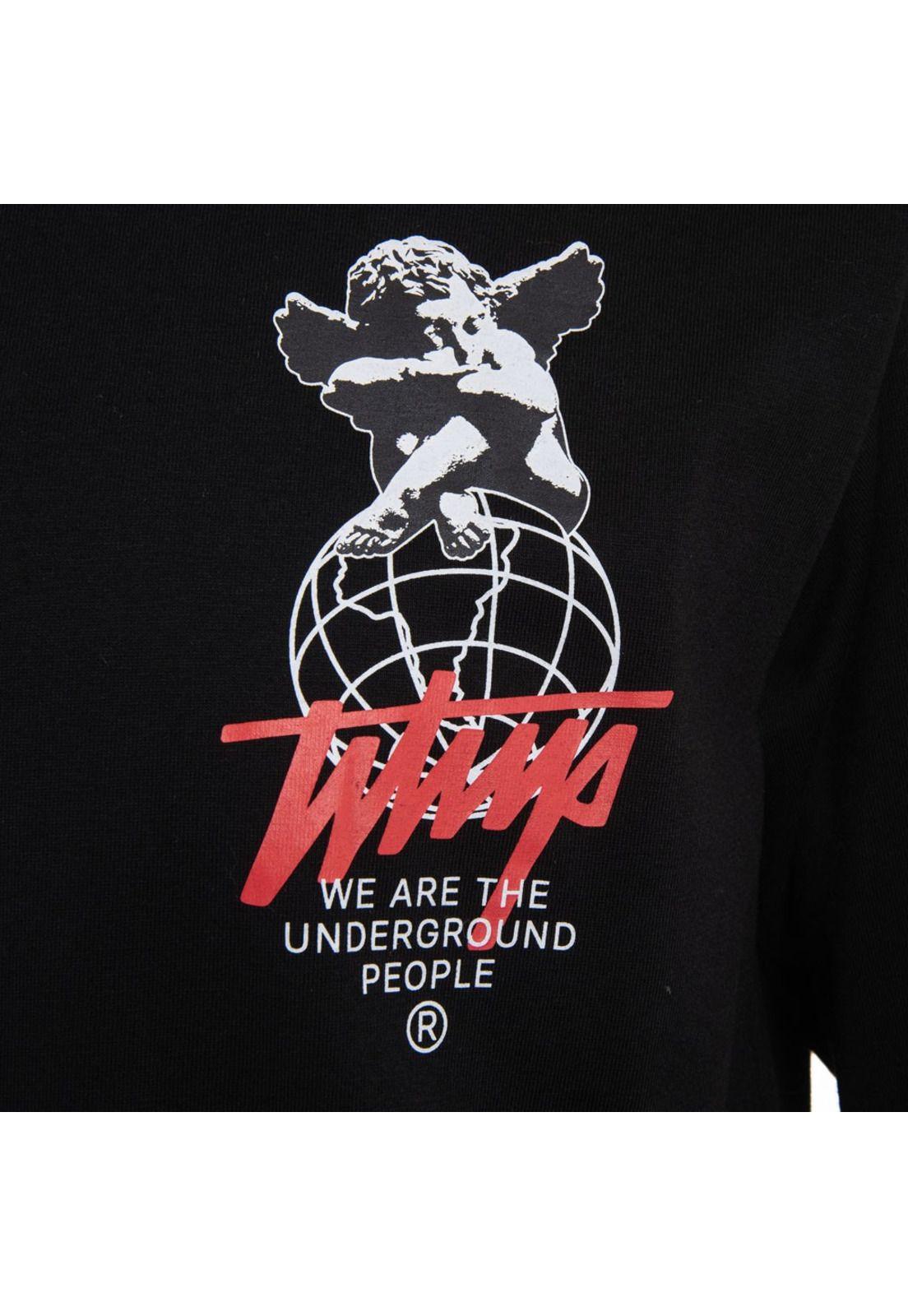 Polera Manga larga  WHATUP Hombre  I2309 Negro-3