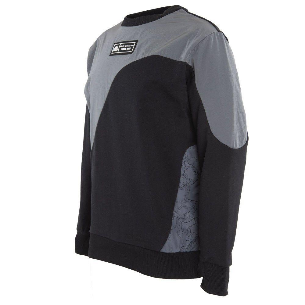 Poleron Men Authentic Crew Tech Velfend Black Darksmoke Grey-2