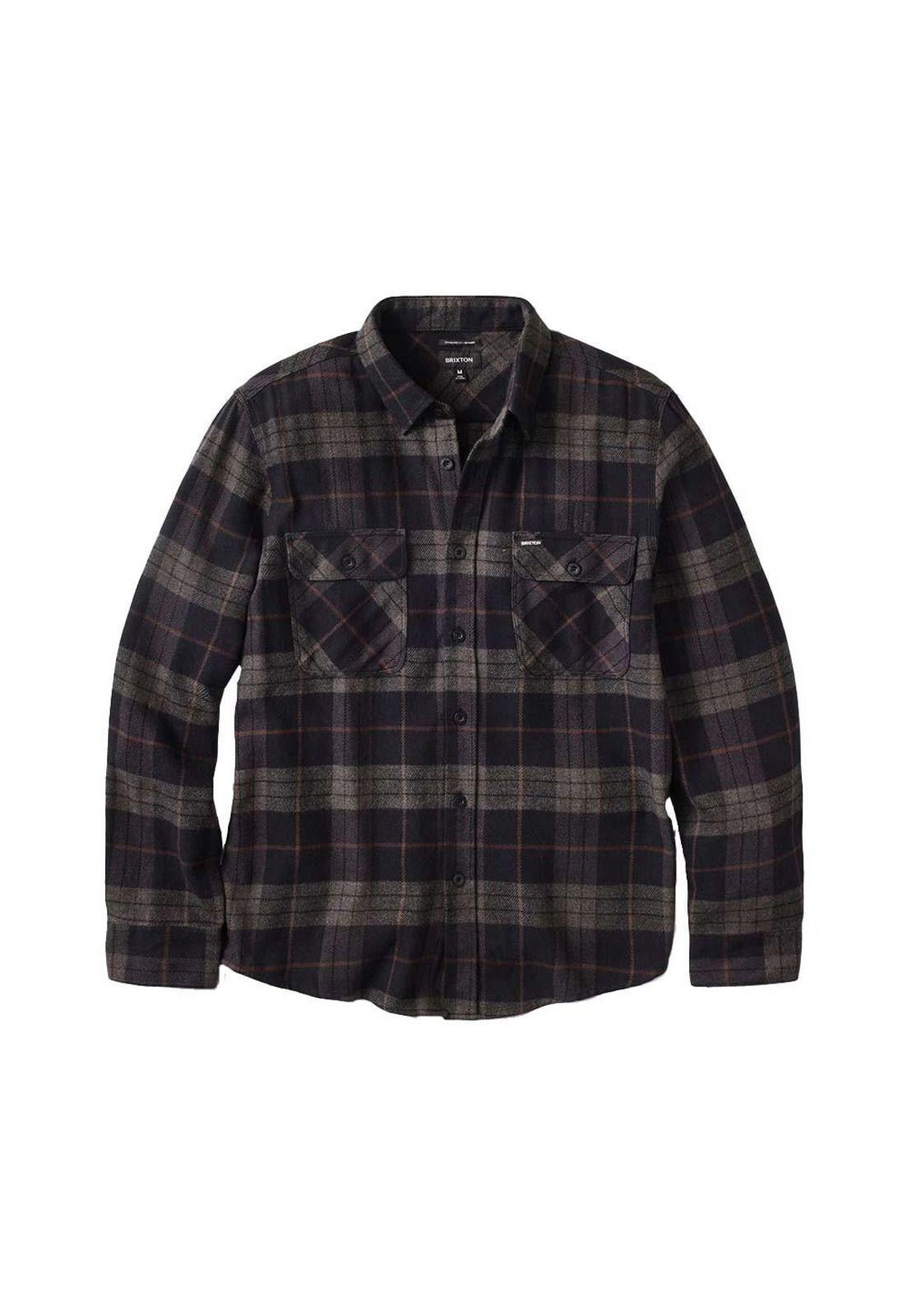 Camisa Bowery Flannel Black Charcoal-3