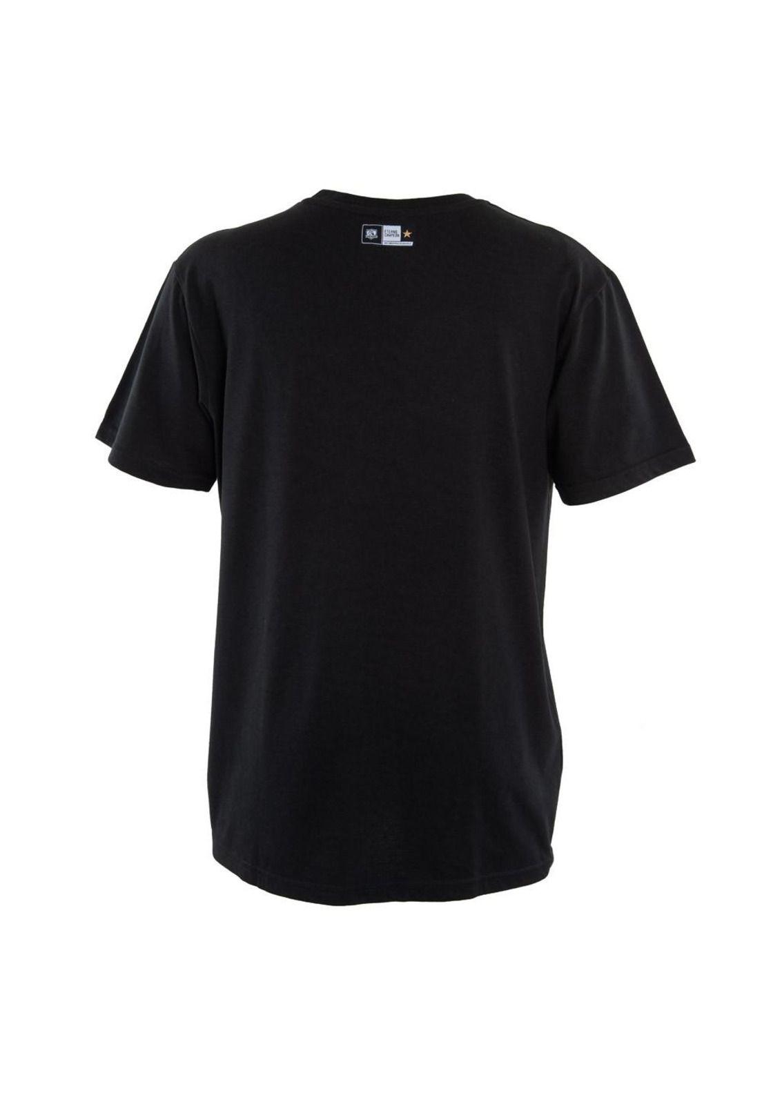 Polera Colo Colo Urbano "Escudo Plateado" Negra-2
